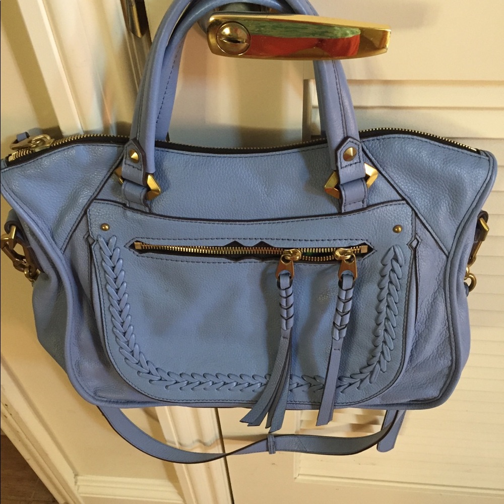 OrYANY pebble leather handbag. Light blue